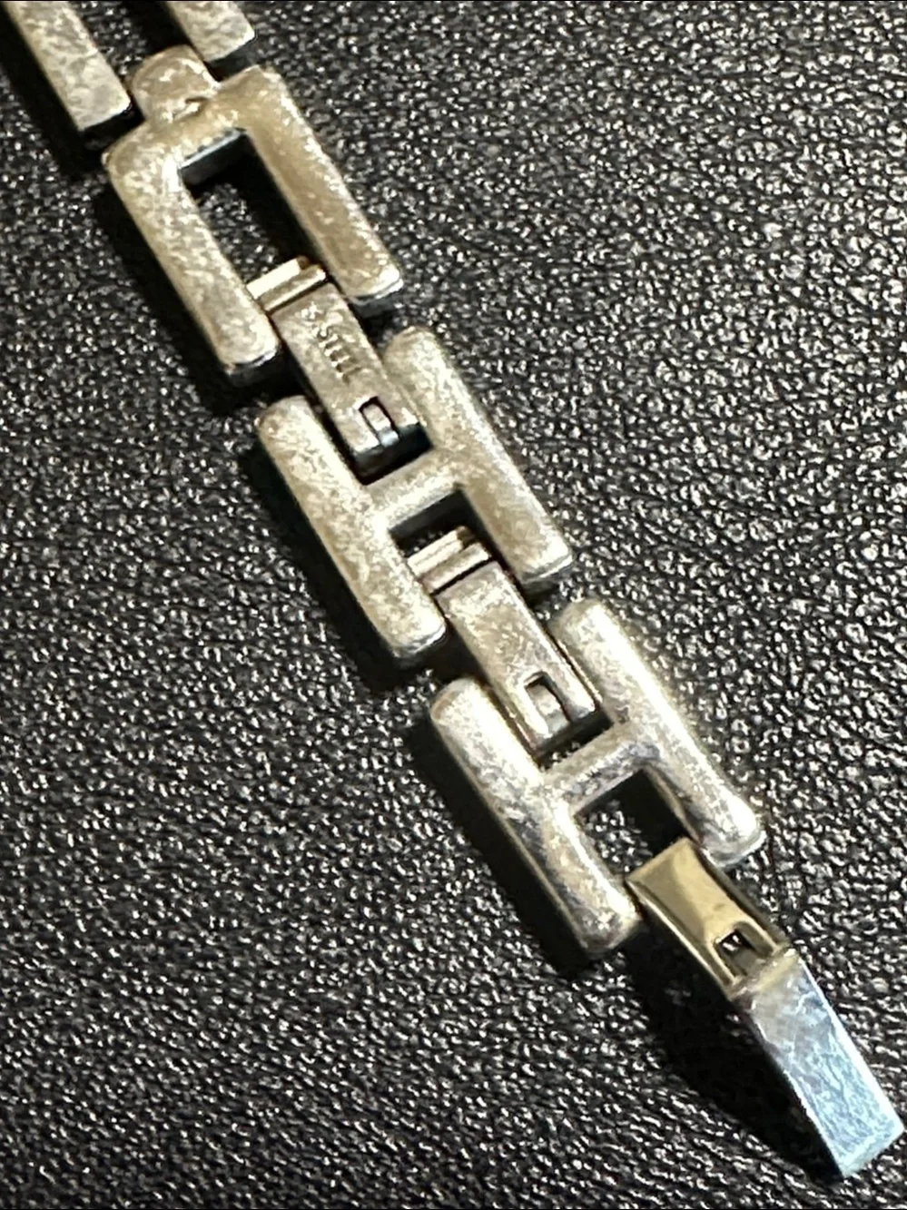 Fossil Boise State College Collection Silver Tone Link Watch